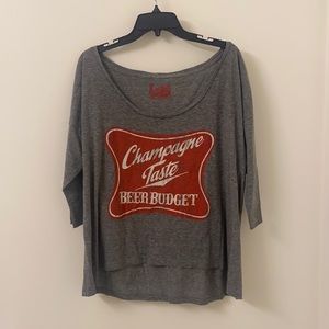 Local Celebrity champagne tase, beer budget top